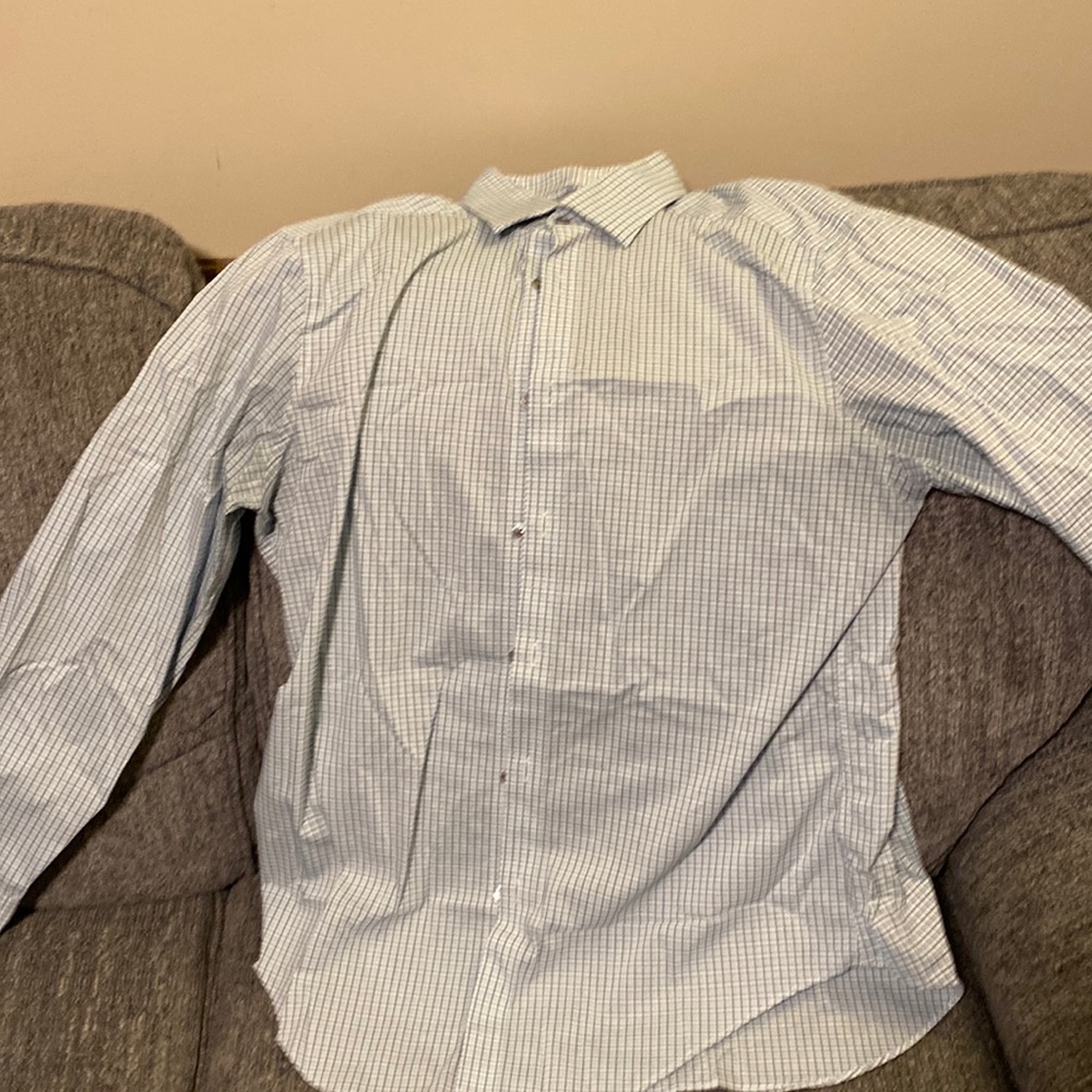 Like New Blue & White Checkered Shirt